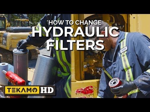Changing Hydraulic Filters On An Excavator — STEP BY STEP