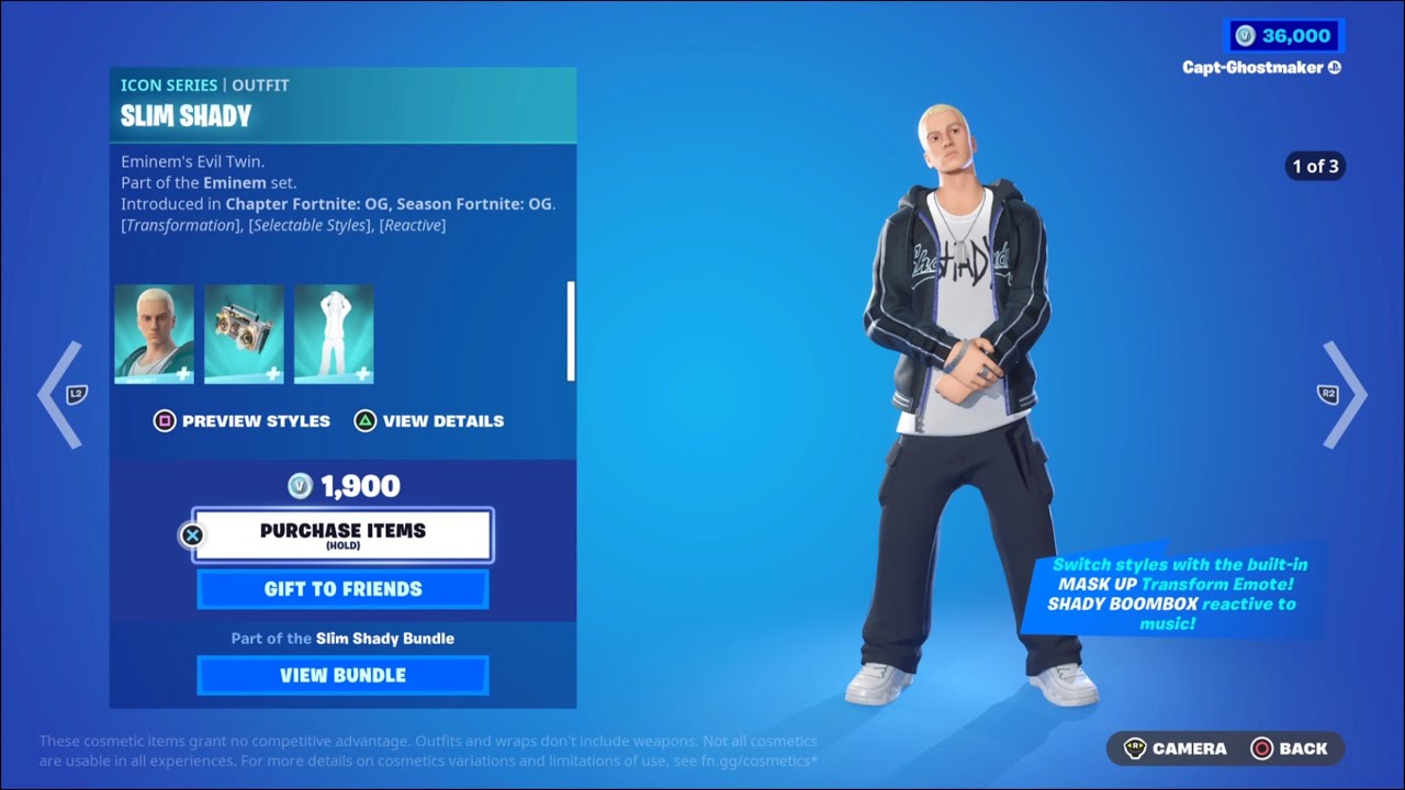 Mais uma skin pra conta! #fortnite #eminem #eminemfortnite, eminem fortnite  skin