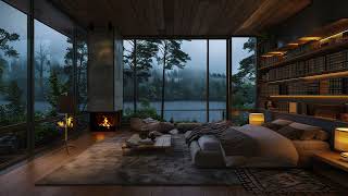 Soothing Rain and Fireplace for Relaxation - Cozy Atmosphere for Peace of Mind