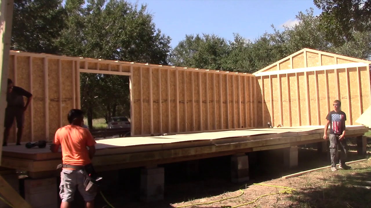 16x40 shed build from start to finish in one day - youtube