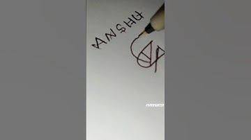 ANSHU NAME LOGO DESIGN 😎🔥😱#shorts