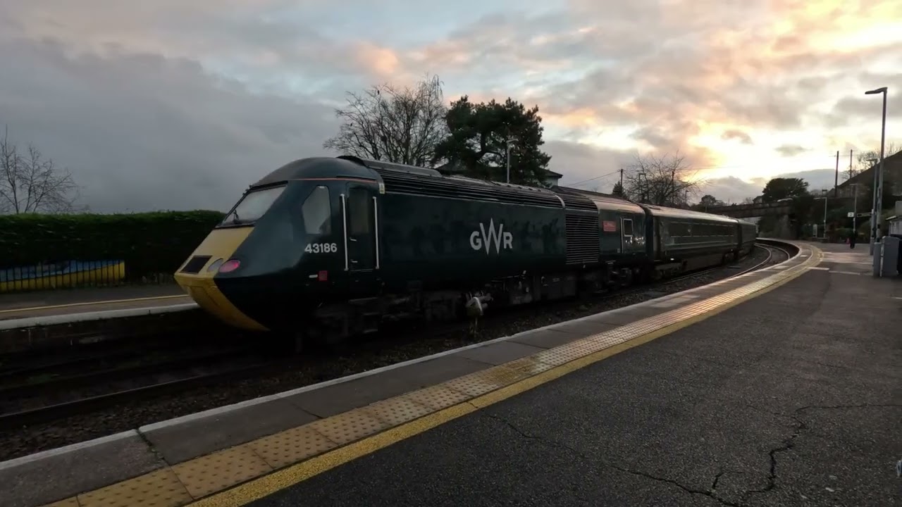GWR Trains at Saltash, Cornwall Featuring Classes 43 and 800 (14 December 2023)