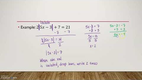 Algebra 2 - Lesson 1.5a - Solving Absolute Value Equations