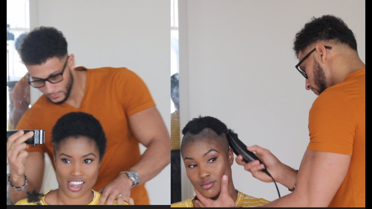 BOYFRIEND gives me a haircut/shape up LOL kmt