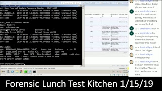 Forensic Lunch Test Kitchen 1/15/19 Server 2008 R2 Syscache Mimikatz