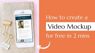 How to Create a Video Mockup for free in 2 minutes | Design a video mockup | Video mockup online