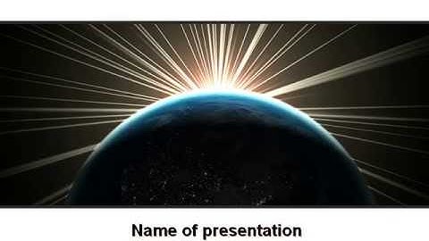 Sunrise from Space PowerPoint Template by PoweredTemplate.com