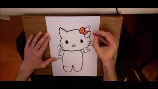 HELLO KiTTY NASIL ÇİZİLİR? | How to draw #HelloKitty ? (ハローキティ)