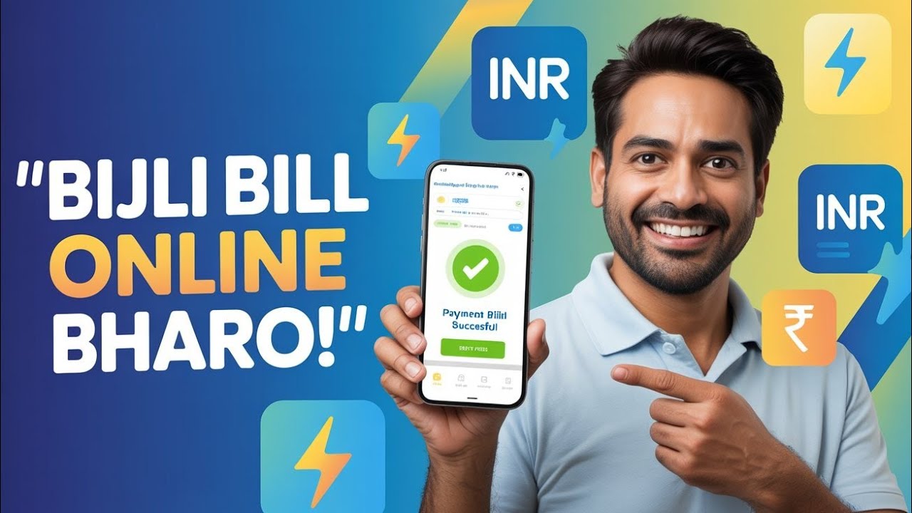 Bijli Bill Online Kaise Bhare? 💡 Ghar Baithe Mobile Se Electricity Bill Payment Step by Step | 2025