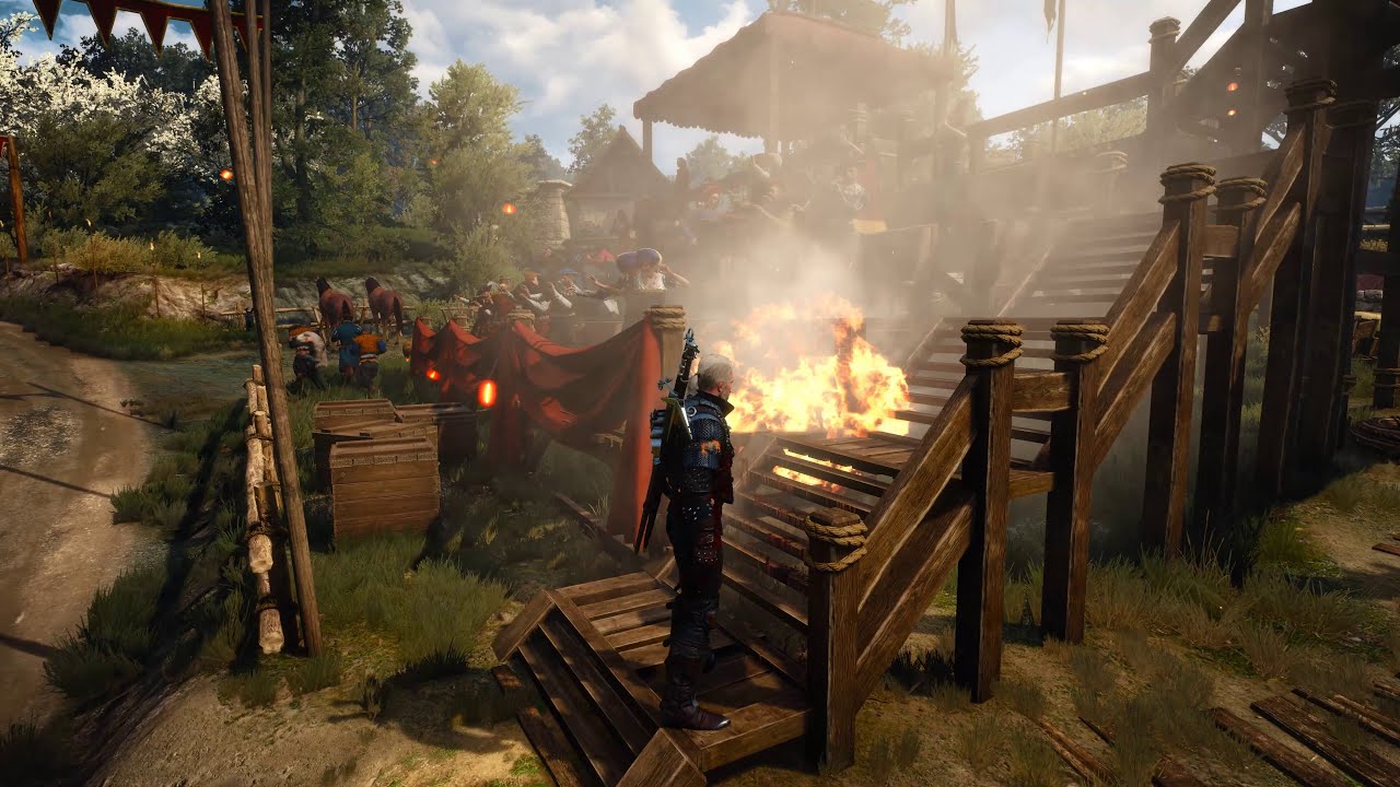Witcher in a bad mood | Vegelbud Residence | Redania | The Witcher 3: Wild Hunt