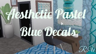 Aesthetic Pastel Blue Decals ||welcome to bloxburg|| ♡CloudyyRainbow