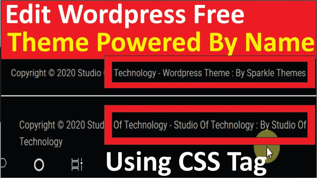 How to Change Wordpress Free Theme Footer Powered By Name free |Remove or Replace Footer Credits WP