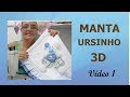 Manta ursinho  3d  (passo a passo) vídeo 1