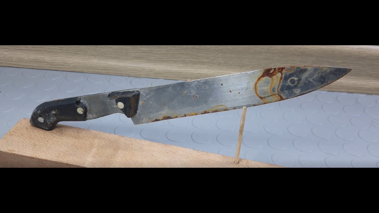 Eski Paslı Bıçak Tamiri ve Ahşap Sap Yapımı (Rusty Knife Repair and Wooden Handle Making)
