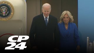 U.S. President Joe Biden touches down in Ottawa