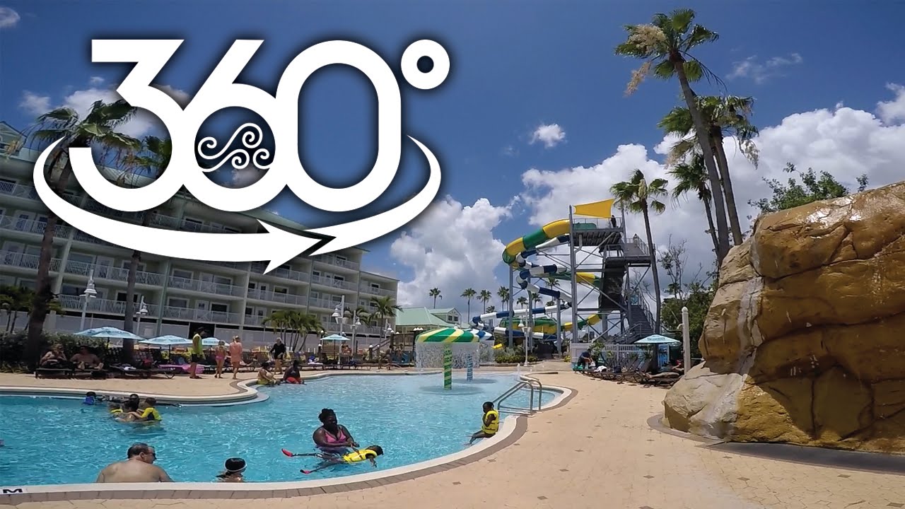 360° of Zooming Down a Water Slide at Splash Harbour Water Park YouTube