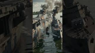 many Rc ships Fighting ship 🚢 #rc #war #viral #shorts #scalemodel