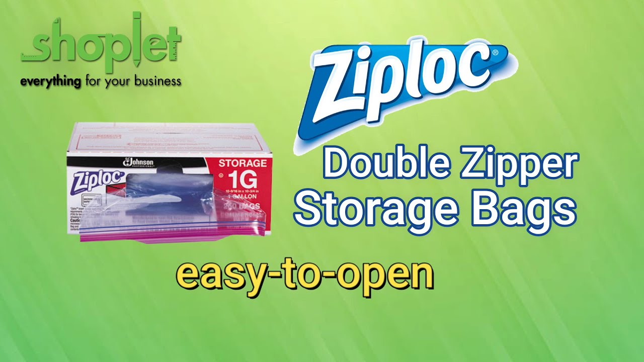 Ziploc Double Zipper Storage Bags, 2 gal., 1.75 mil, 100-Pack, Clear