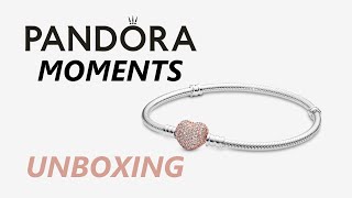 Pandora Moments Pavé Heart Clasp Snake Chain Bracelet Unboxing