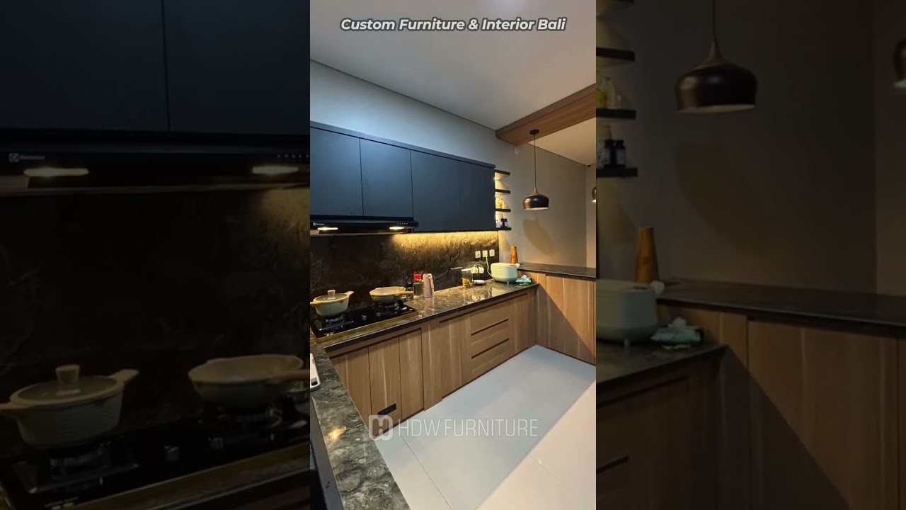 Kitchen Set Custom Dengan Minibar Estetik 