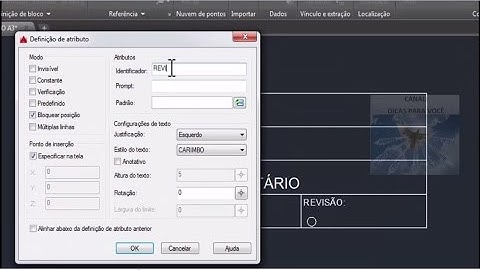 CARIMBO/LEGENDA DINÂMICA (ATRIBUTOS)  AutoCad - PT