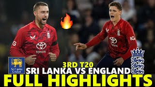 England Vs Sri Lanka  Highlights 3rd T20 2026  Eng Vs Sl