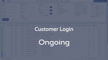 Customer login in Ongoing WMS