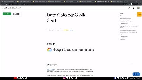 [QWIKLABS SERIES] Data Catalog Quick Start