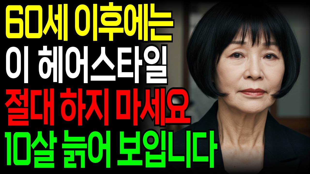 60세 이후 절대 피해야 할 헤어스타일 5가지 | 10년 더 늙어보이는 실수들 | 이 머리만 바꿔도 10살 젊어집니다｜인생조언 | 노후지혜 | 시니어헤어 | 중년뷰티 | 헤어관리