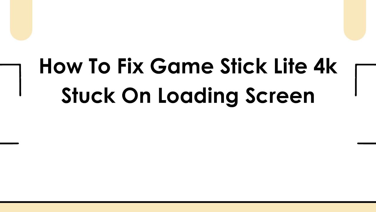 How To Fix Game Stick Lite 4k Stuck On Loading Screen - YouTube