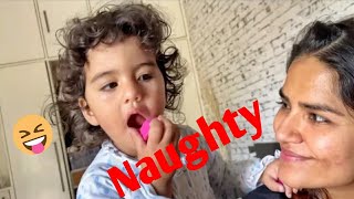 Rasbhari Ki Naughty Masti| Masti Time With Papa | Shararti Girl