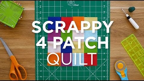 Make an Easy Scrappy 4 Patch Quilt Block - Quilt Snips