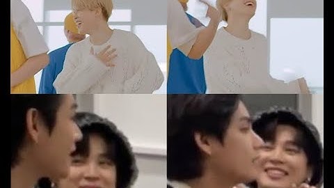 Vmin being cute, clingy and sweet, taehyung making jimin laugh so hard