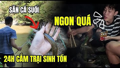 Thử Thách 24H Cắm Trại Sinh Tồn Ở Suối Hoang | Tự Tay Câu Cá, Nấu Ăn Đậm Chất Vùng Núi