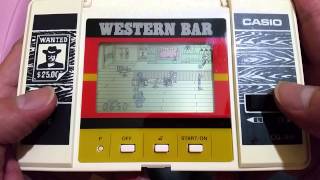 Vintage Casio Western Bar handheld game screenshot 1
