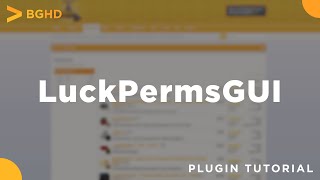 LuckPermsGUI - Plugin Tutorial/Overview