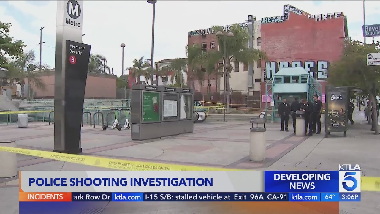 Video shows police shoot man accused in L.A. Metro station attacks