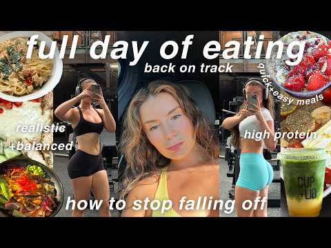FULL DAY OF EATING | how to *actually* stay on track, high protein meals & glute workout