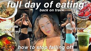 FULL DAY OF EATING | how to *actually* stay on track, high protein meals & glute workout