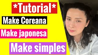 *TUTORIAL* Maquiagem coreana/ Maquiagem japonesa/ maquiagem simples. Karina Kishigami