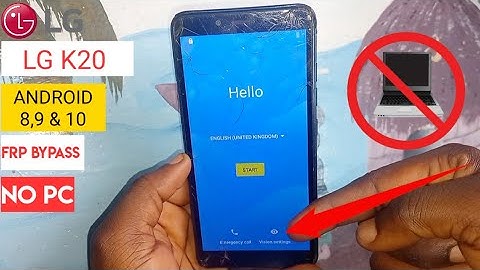 Lg K20 Frp bypass Android 8 & 9 | LG K20 (LM-120EMW) Google Account Remove 2023 || Without Pc
