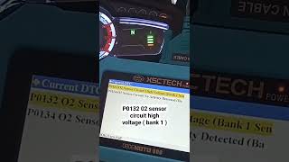 OBDE scanner detected | P0132 02 sensor circuit high voltage (bank-1) check engine 👈 | motorcycle