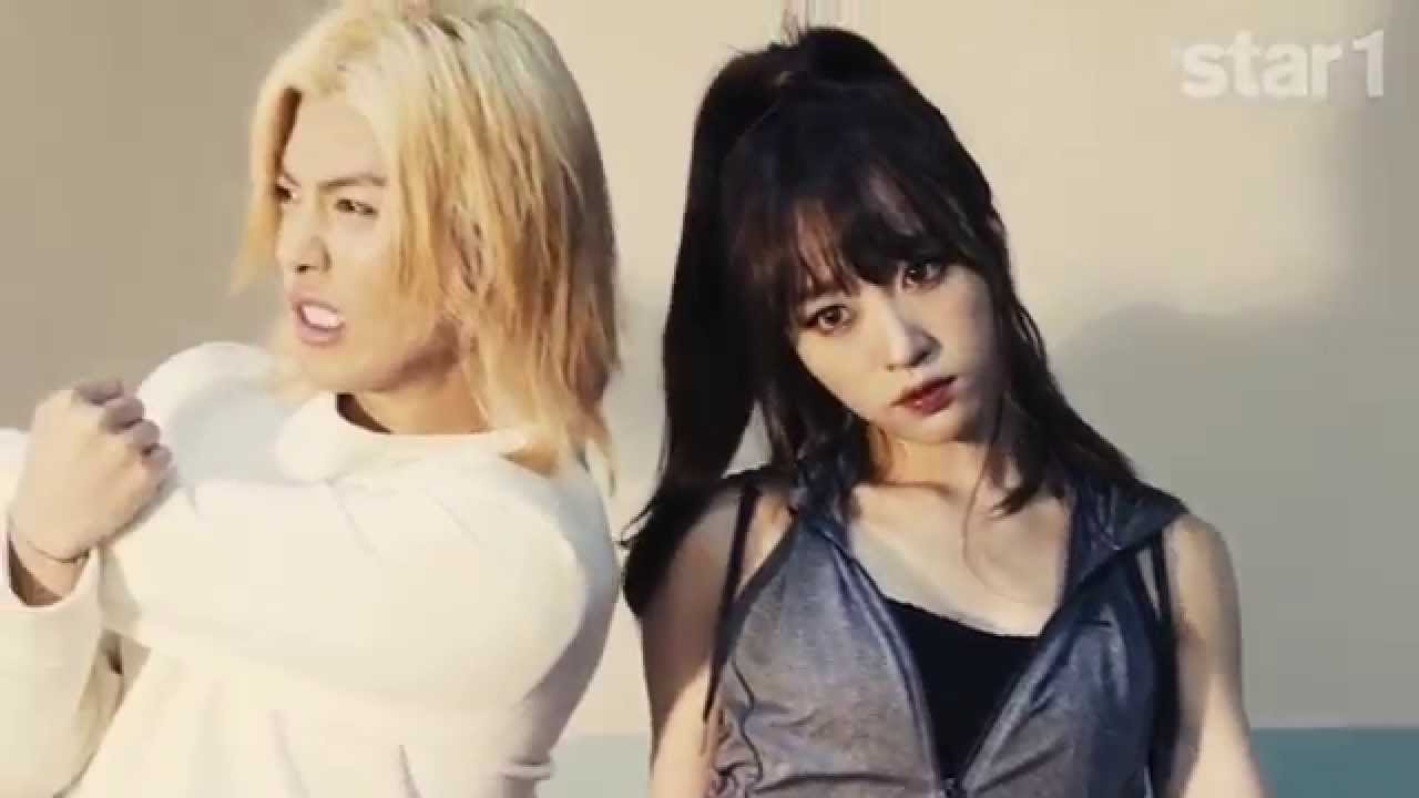 앳스타일(@star1) 2015년 2월호 강남&하니 화보 촬영현장 스케치-1