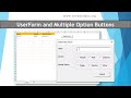 UserForm with Multiple Option Buttons in Excel and VBA