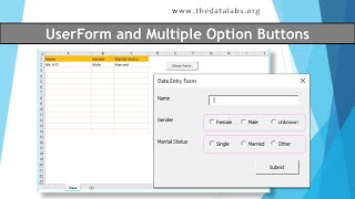 UserForm with Multiple Option Buttons in Excel and VBA