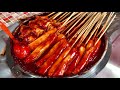 Korean street food - LONG Tteokbokki, Fried fish cake, Hotdog