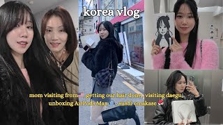 korea vlog: mom visiting 🇺🇸, friends, fun events in seoul🎧💄🛍️