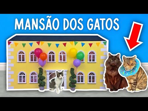 Construí uma mansão incrível para o meu gato!