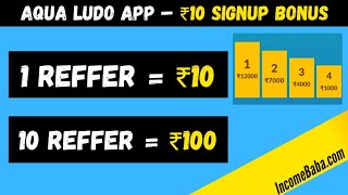 Aqua Ludo App Refer & Earn ₹10 SignUp Bonus | Incomebaba screenshot 3