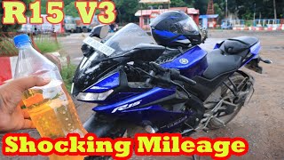 YAMAHA R15 v3 MILEAGE TEST | R15 v3 MILEAGE DETAILS | R15 v3 MILEAGE